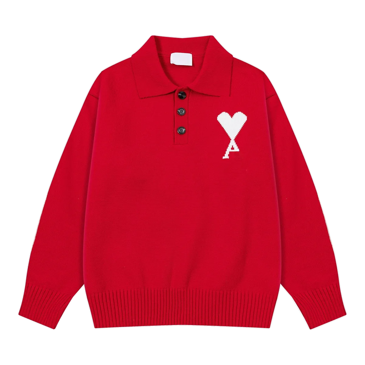 Ami Red Sweater Heart Logo