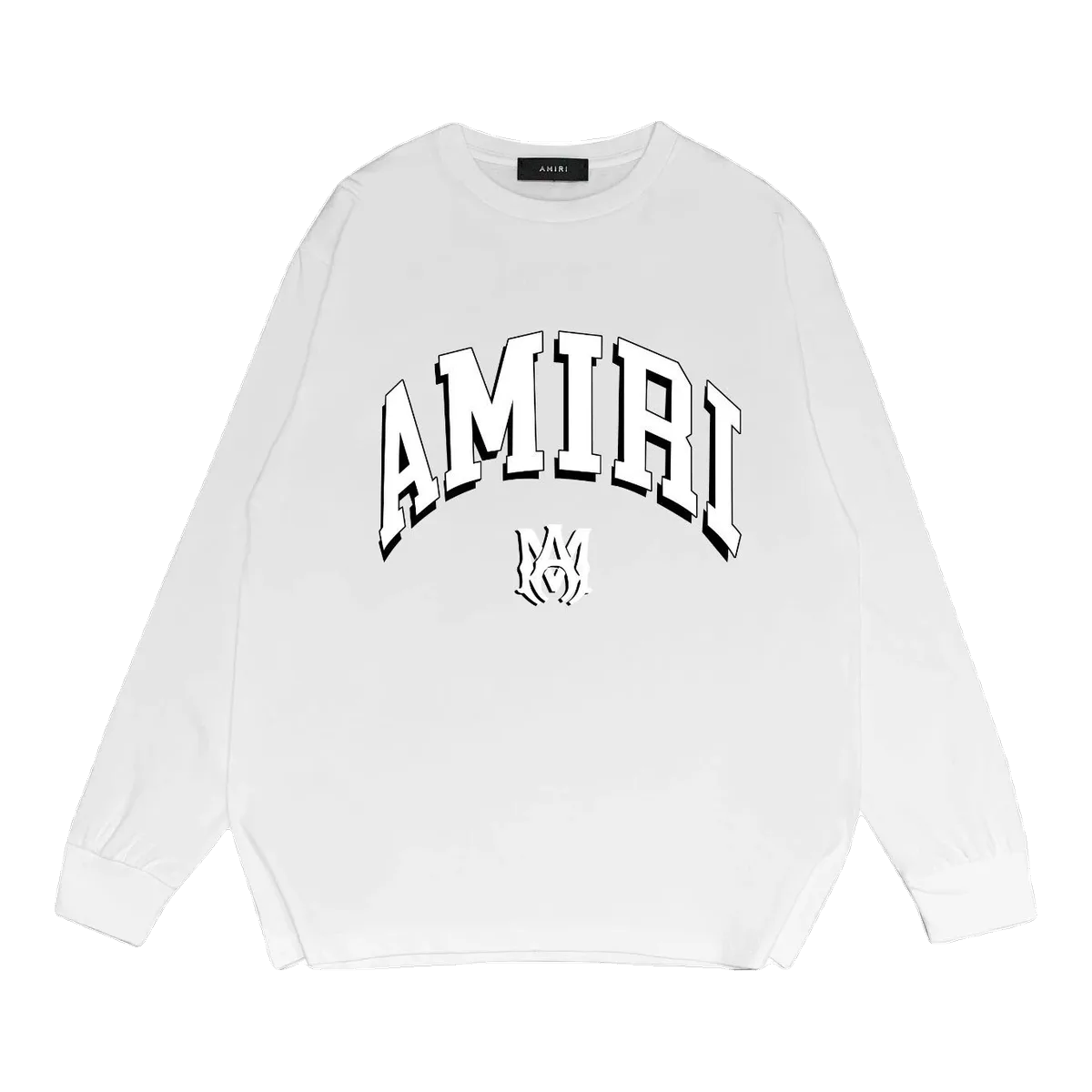 Amiri White Collegiate Logo Sweatshirt