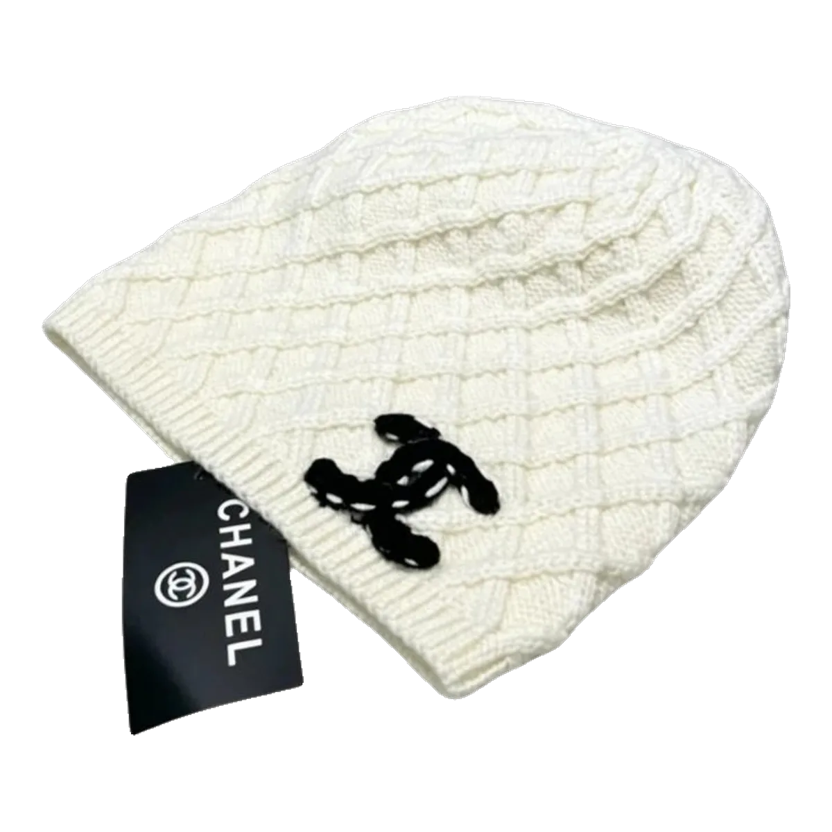 Chanel Knit Beanie White