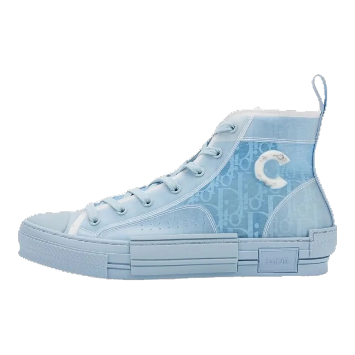 Dior Light Blue High-Top Sneakers