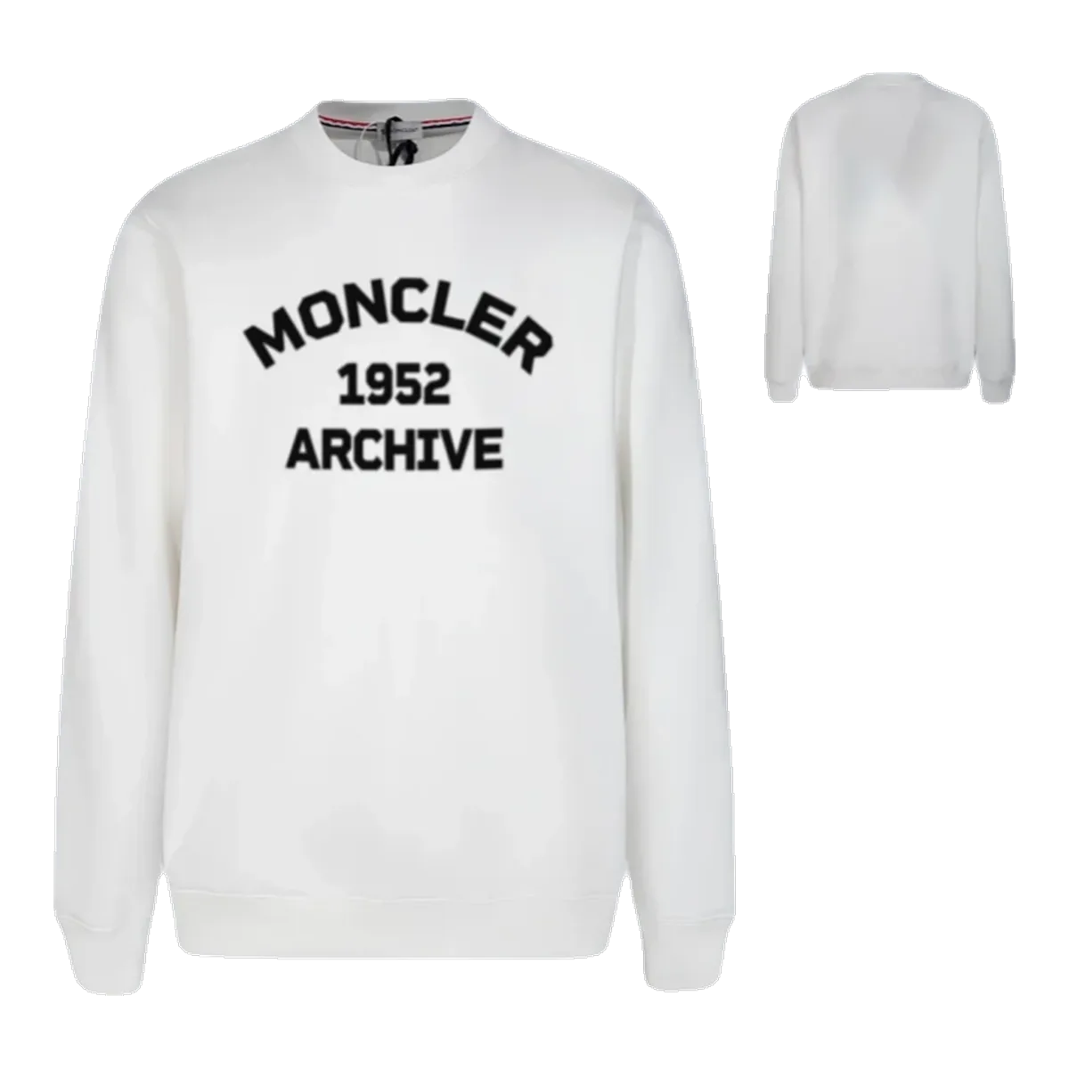 Moncler White Archive Logo Sweatshirt
