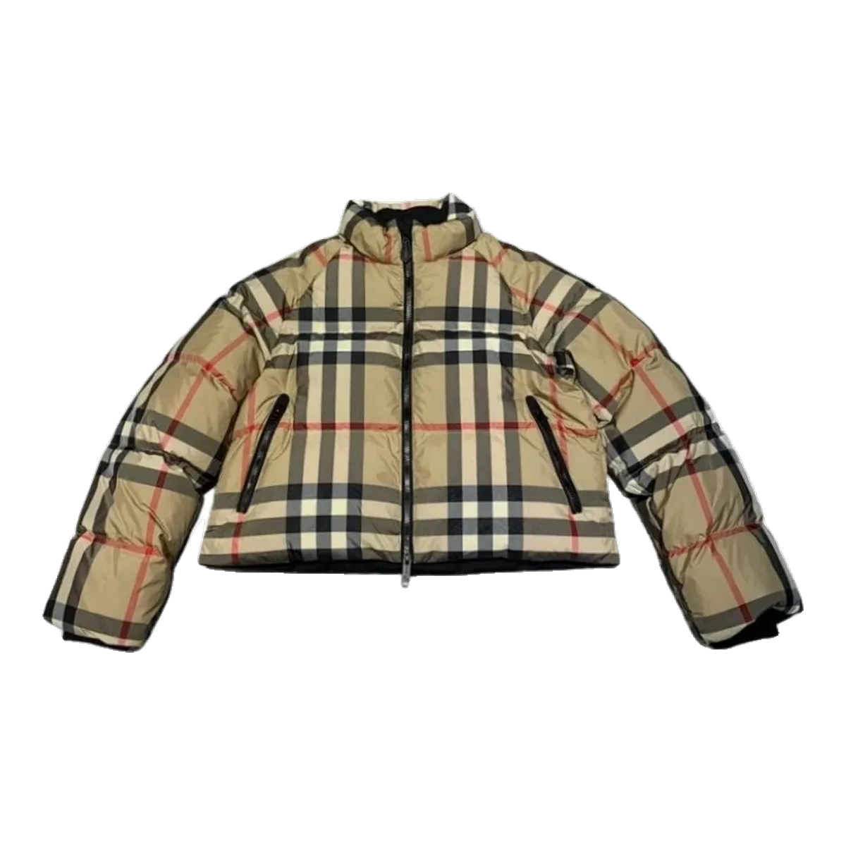 Burberry Check Down Jacket Beige