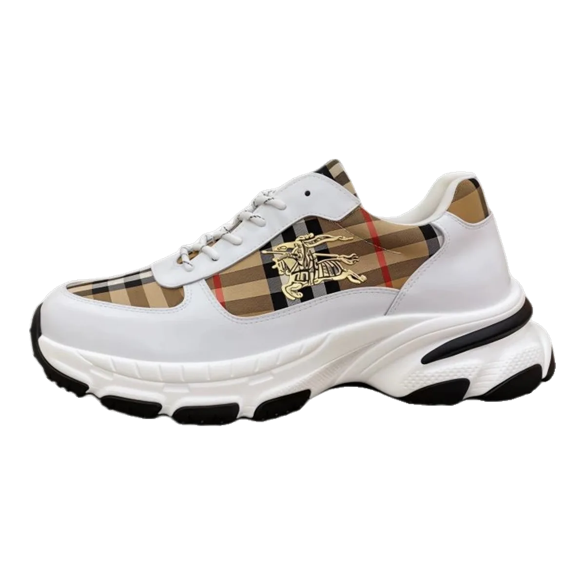Burberry White Check Sneakers