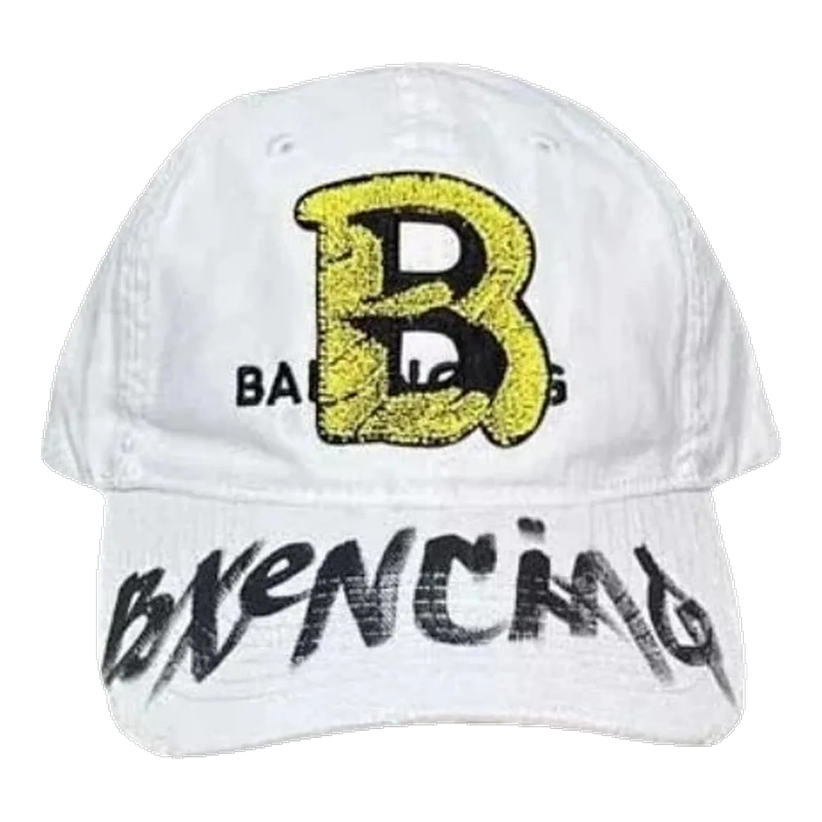 Balenciaga White Graffiti Cap