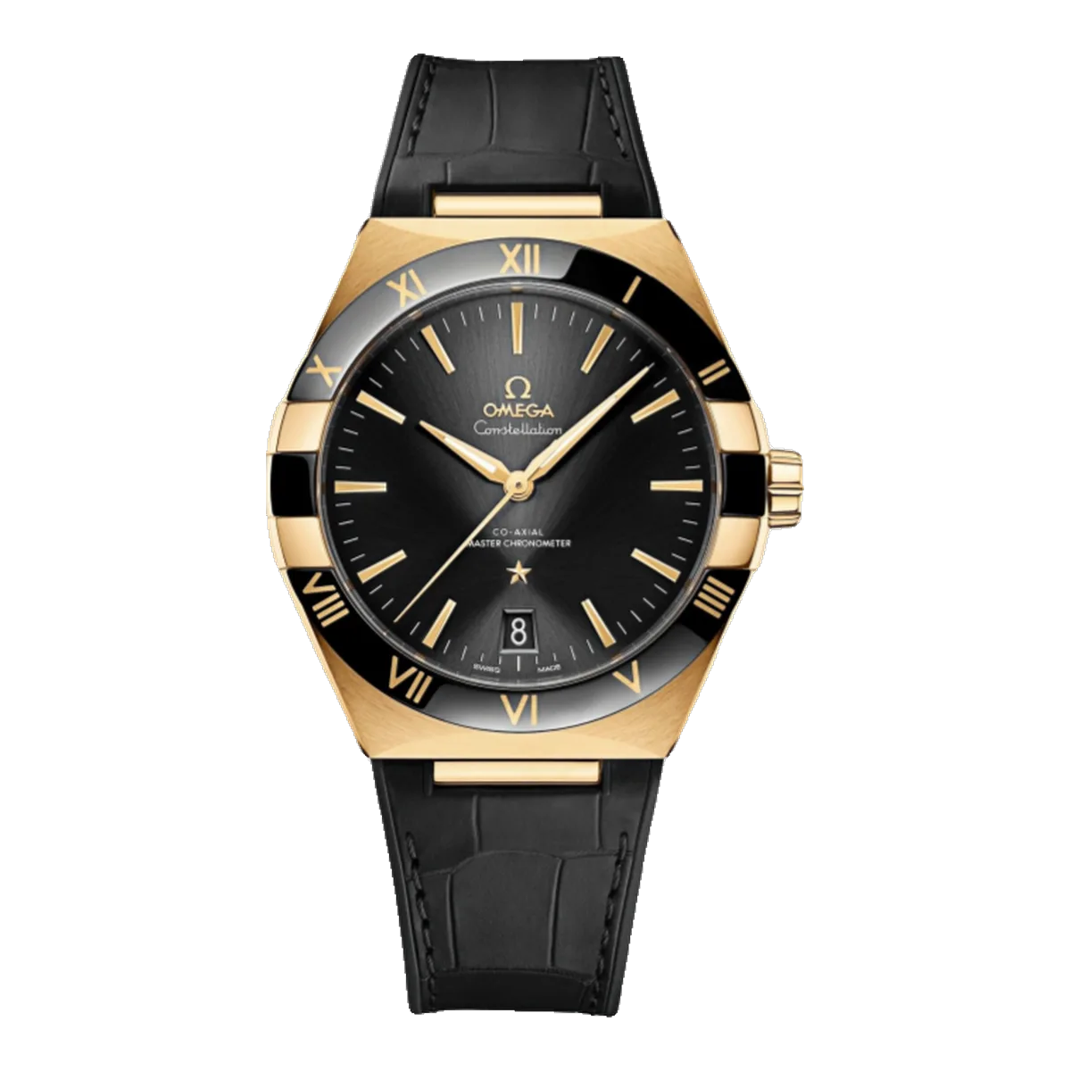 Omega Watch Black Gold