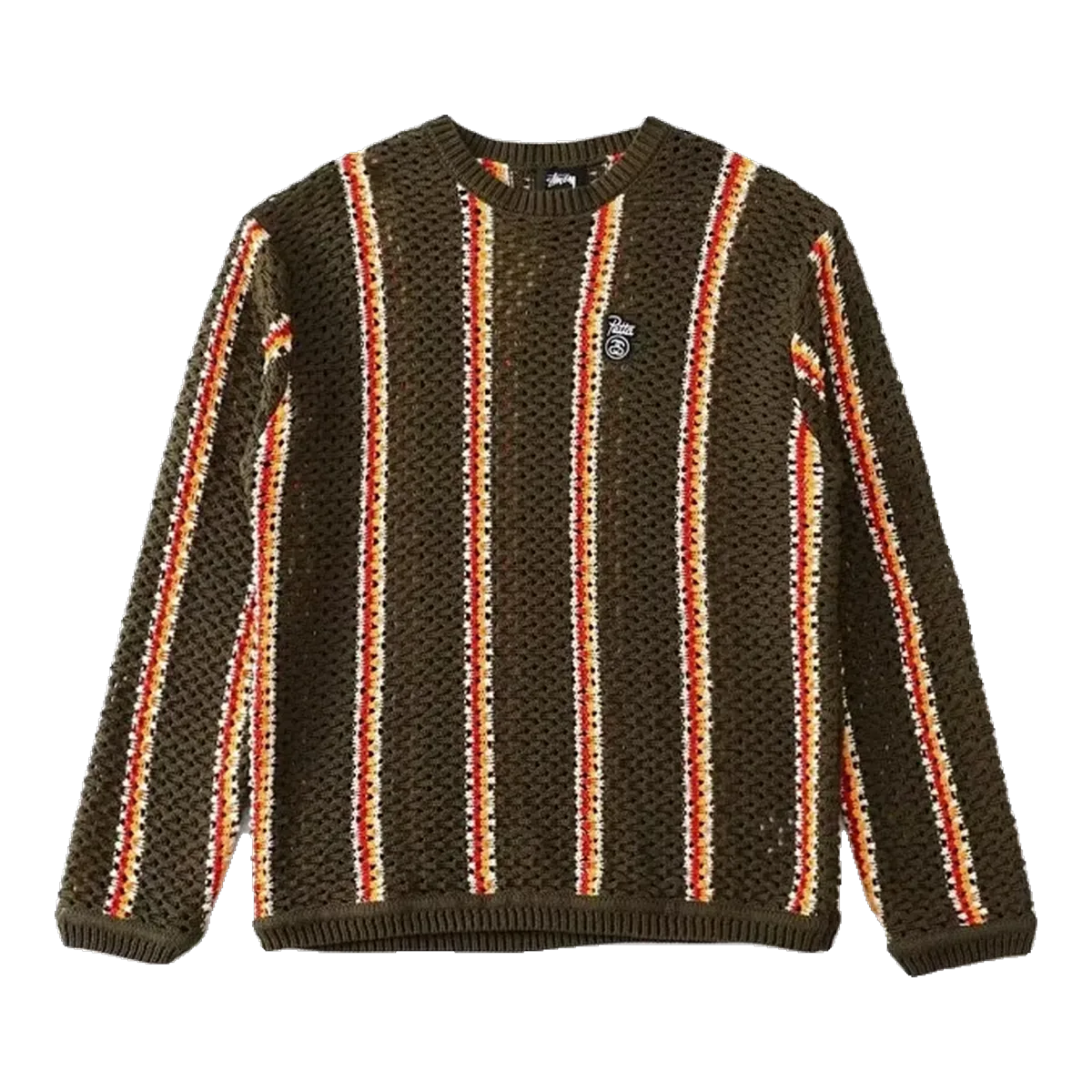 Stussy Brown Striped Sweater