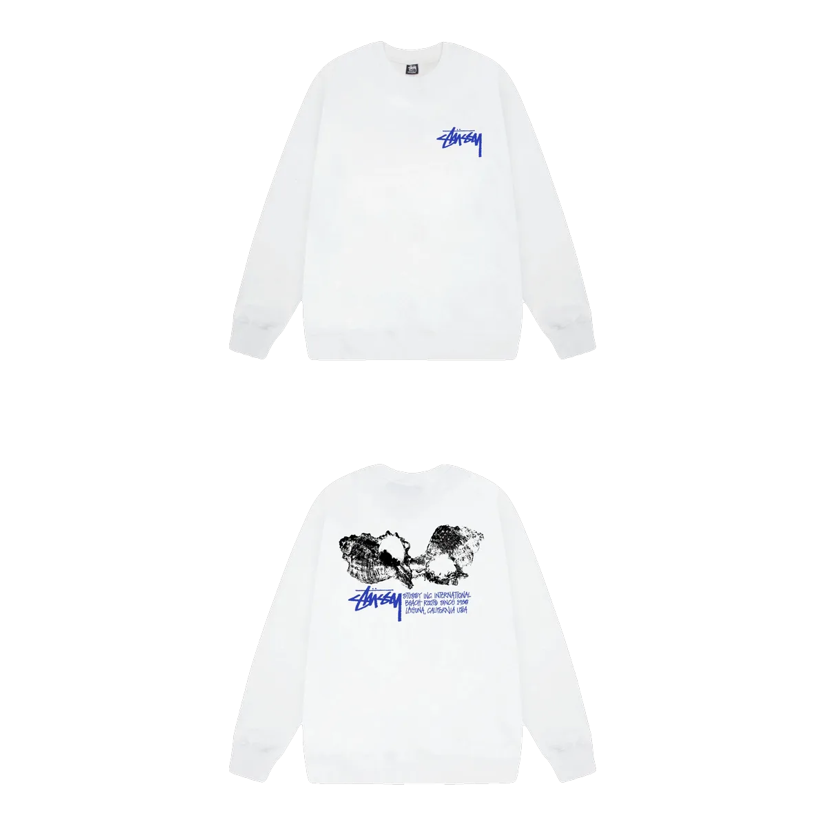Stussy White Long-Sleeve Tee