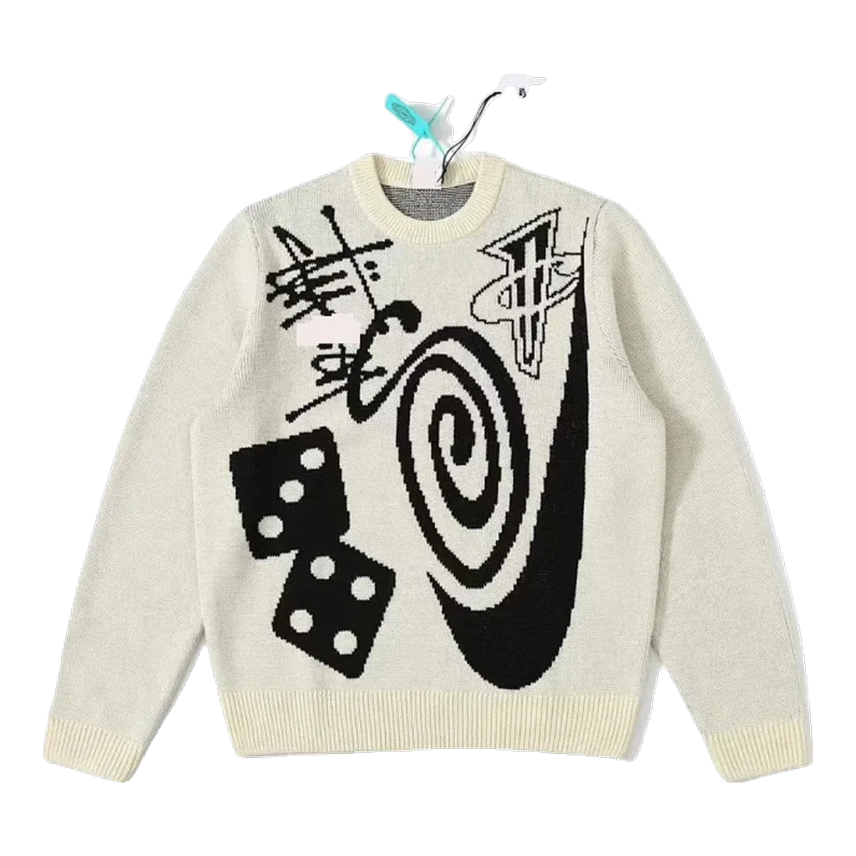 Stussy Cream Knit Sweater