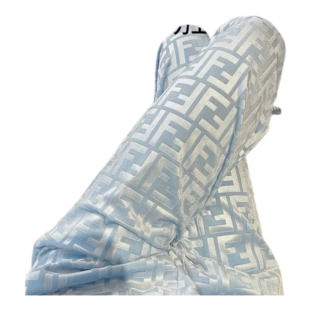 Fendi Blue FF Monogram Pants