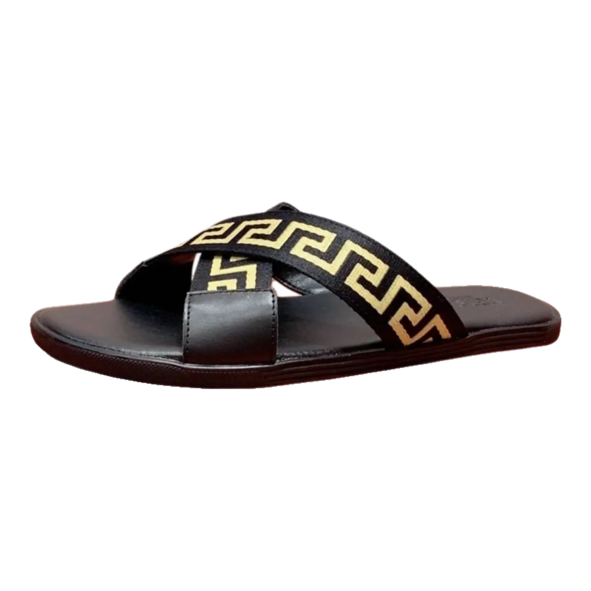 Versace Brown Greca Slides