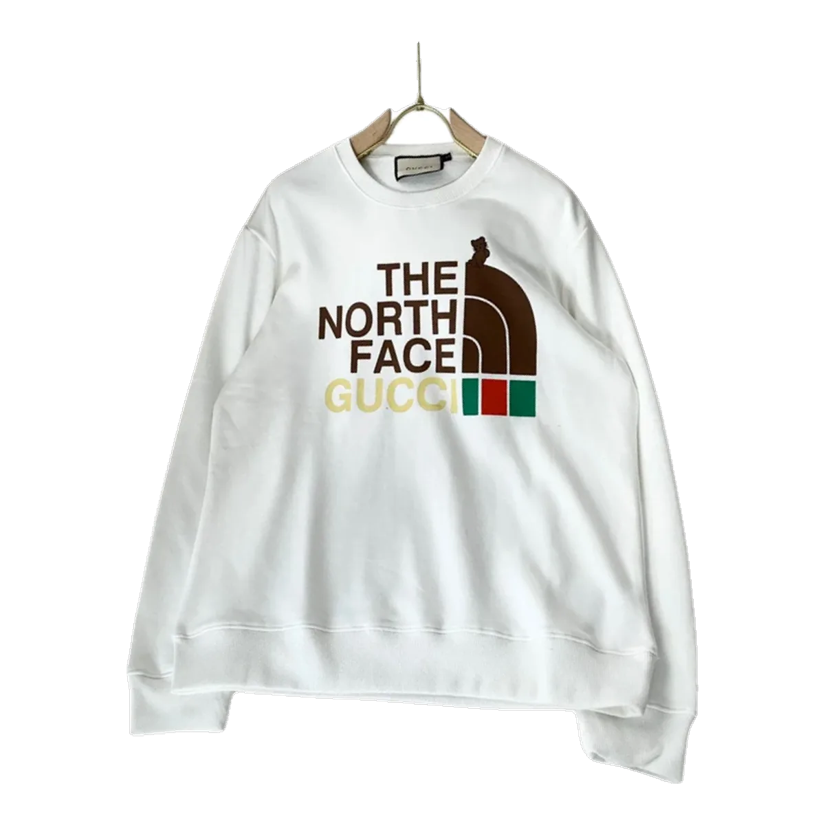 Gucci White North Face Logo Sweatshirt