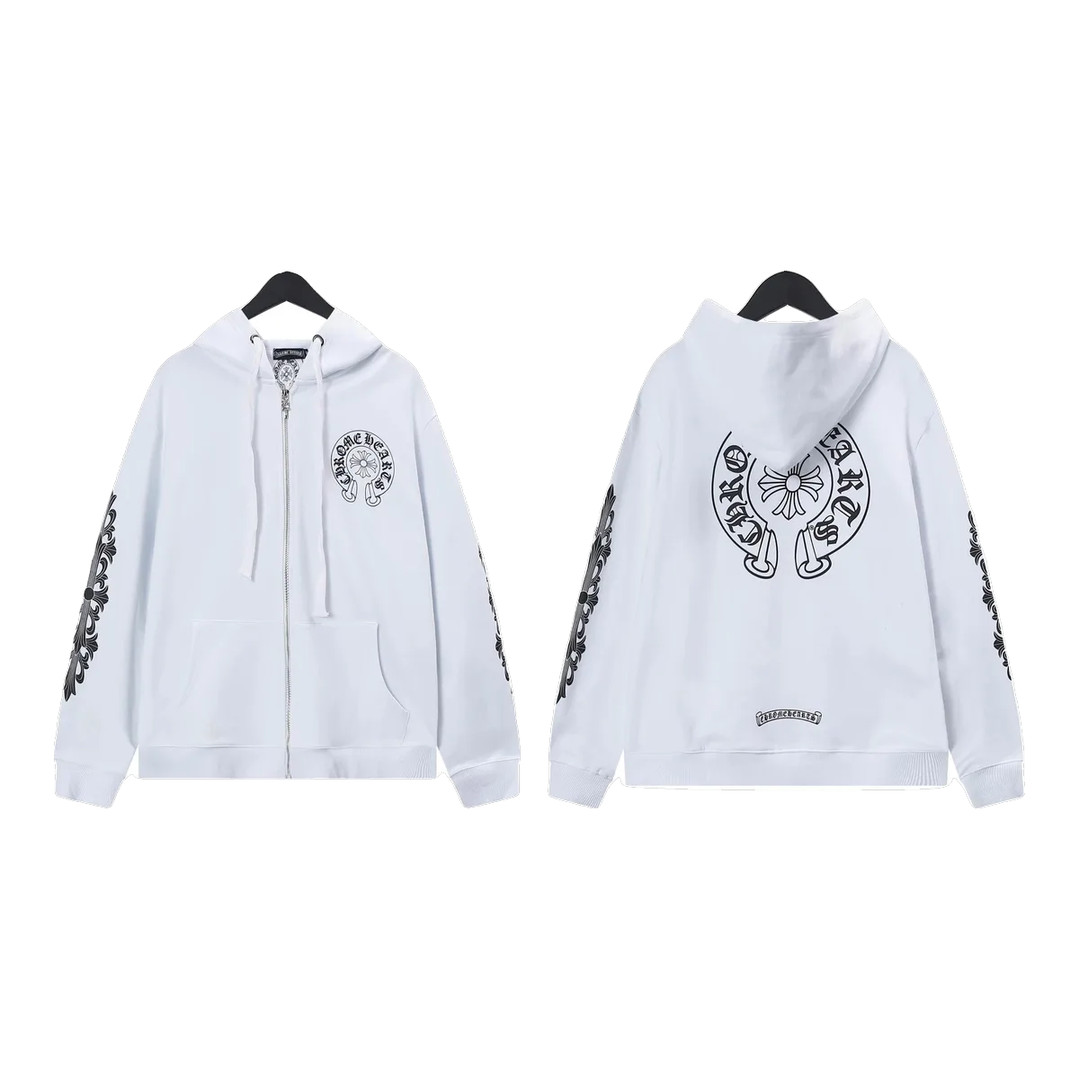 Chrome Hearts White Zip Hoodie