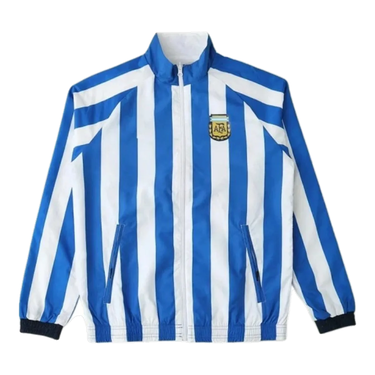 On Blue Striped Windbreaker