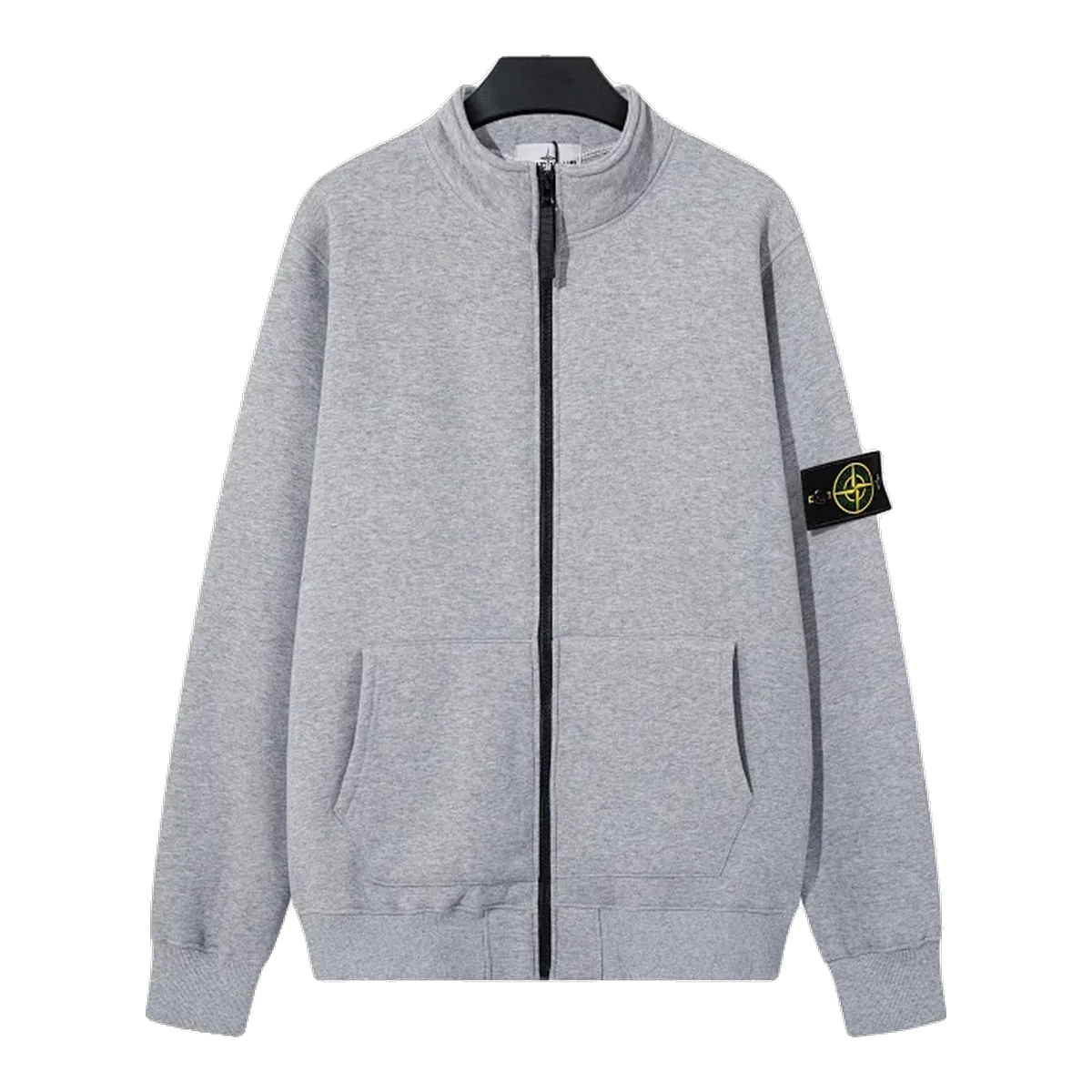 Stone Island Grey Zip Hoodie