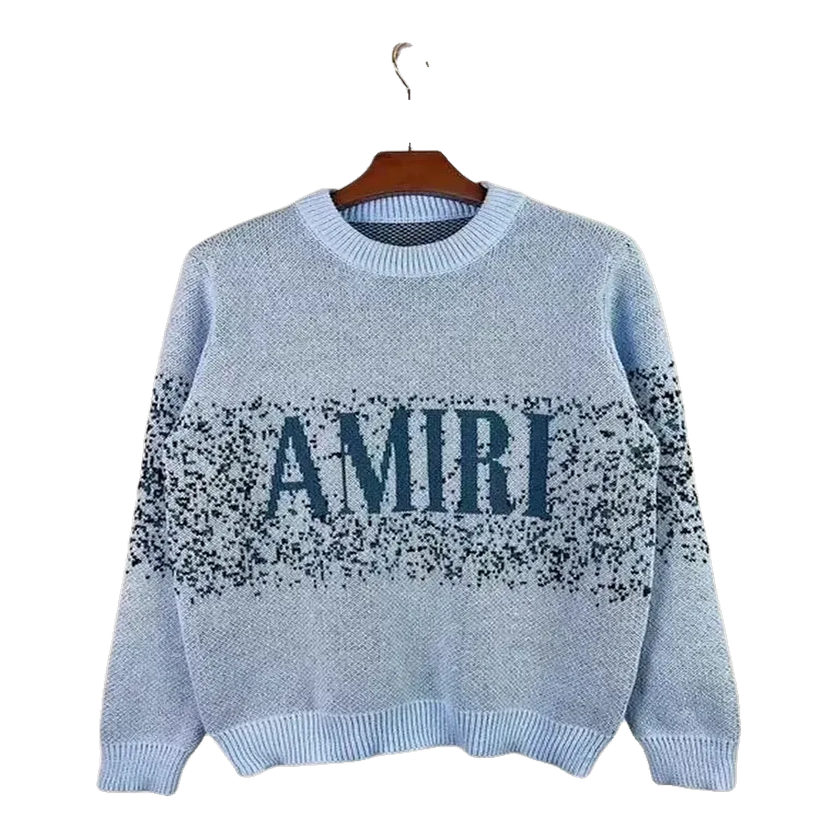 Amiri Blue Logo Knit Sweater