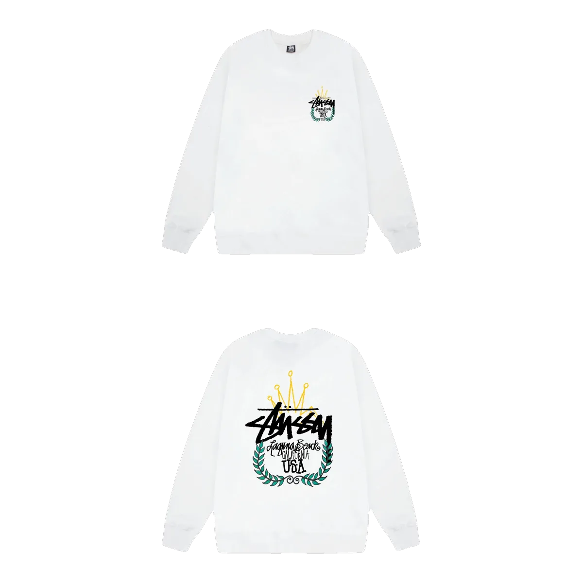 Stussy White Long-Sleeve Tee