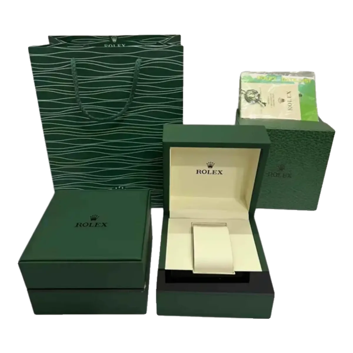 Rolex Watch Green Box Set