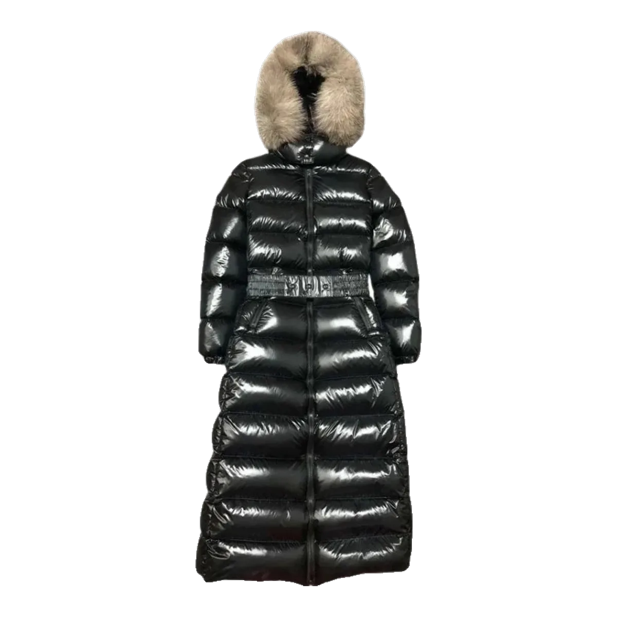 Moncler Black Fur Hood Down Coat