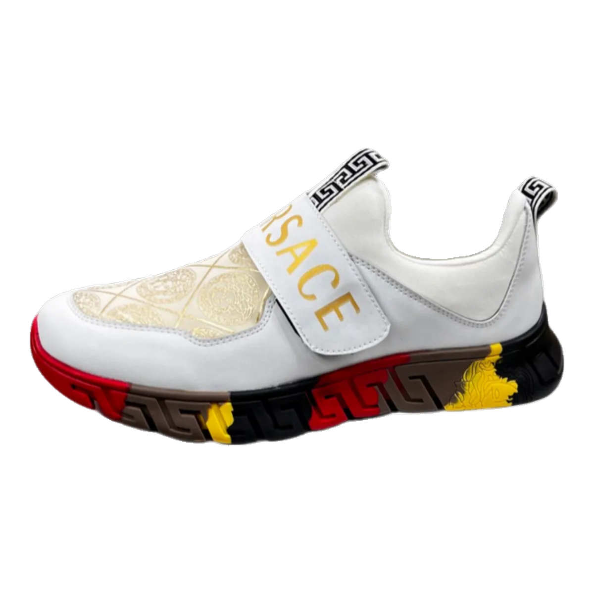 Versace White Multicolor Sneakers