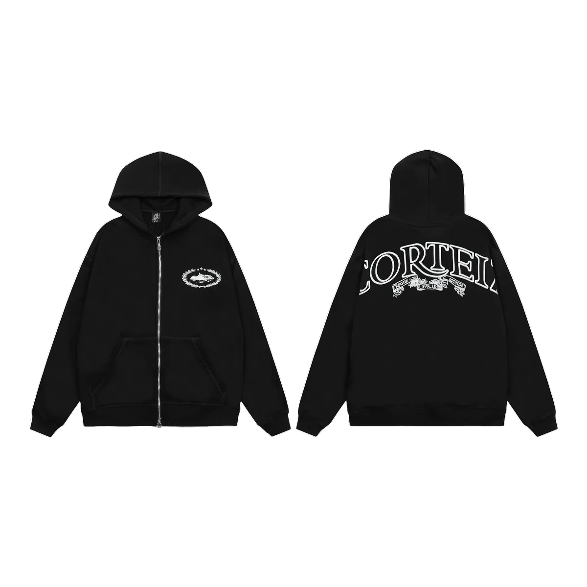 Corteiz Black Zip Hoodie