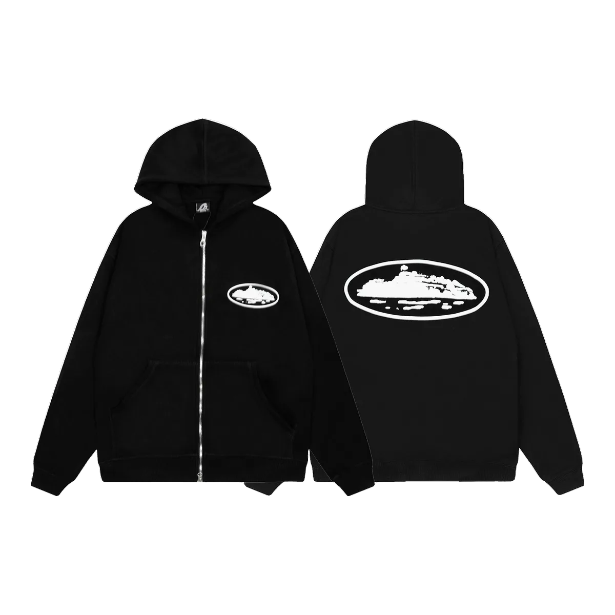 Corteiz Black Zip Hoodie