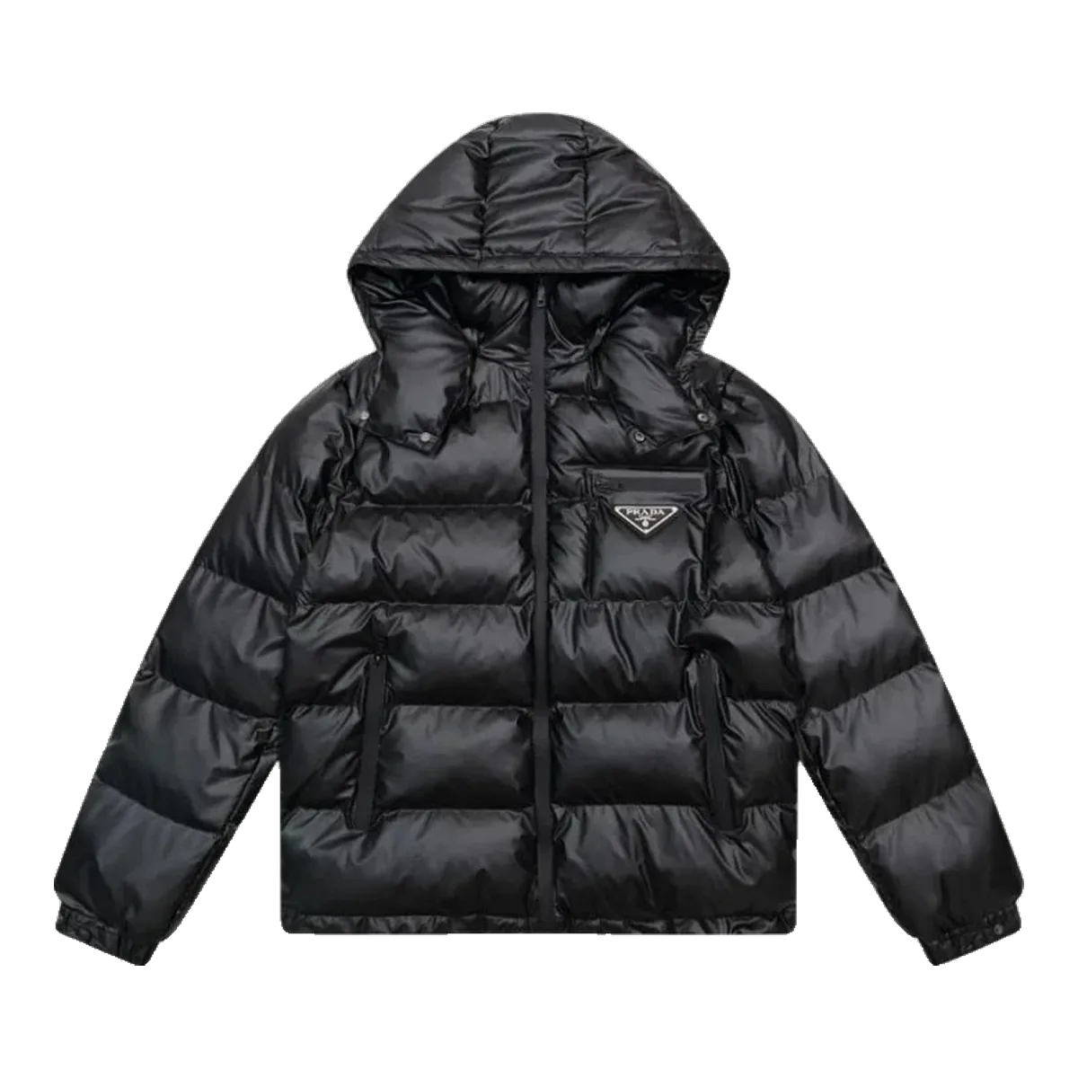 Prada Hooded Down Jacket Black