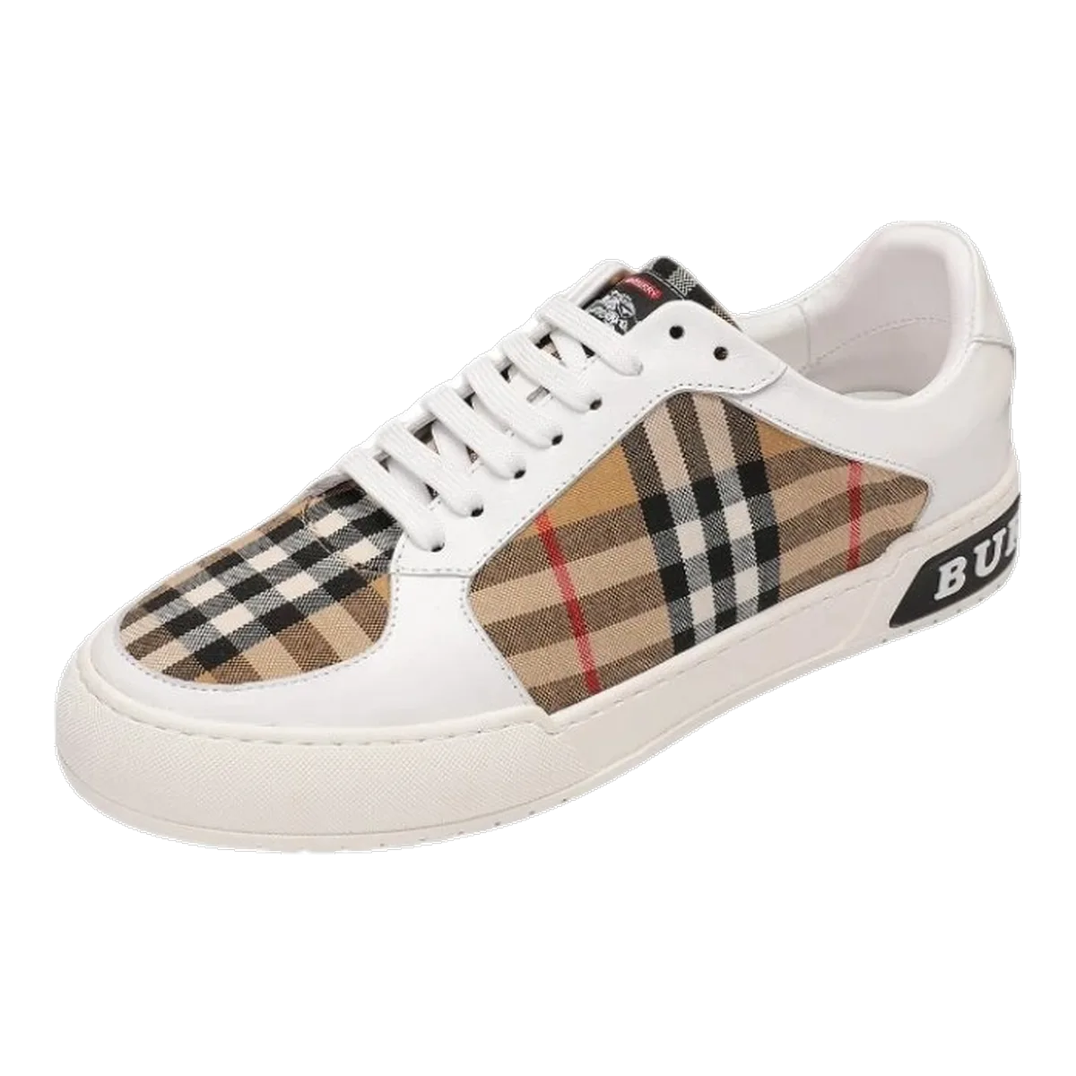 Burberry White Check Sneakers