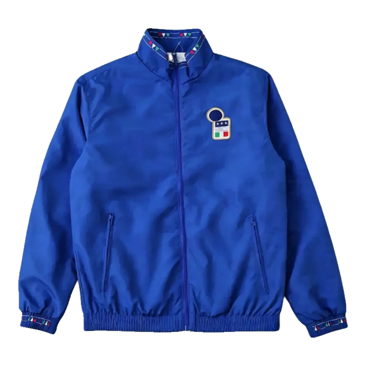 On Blue Windbreaker