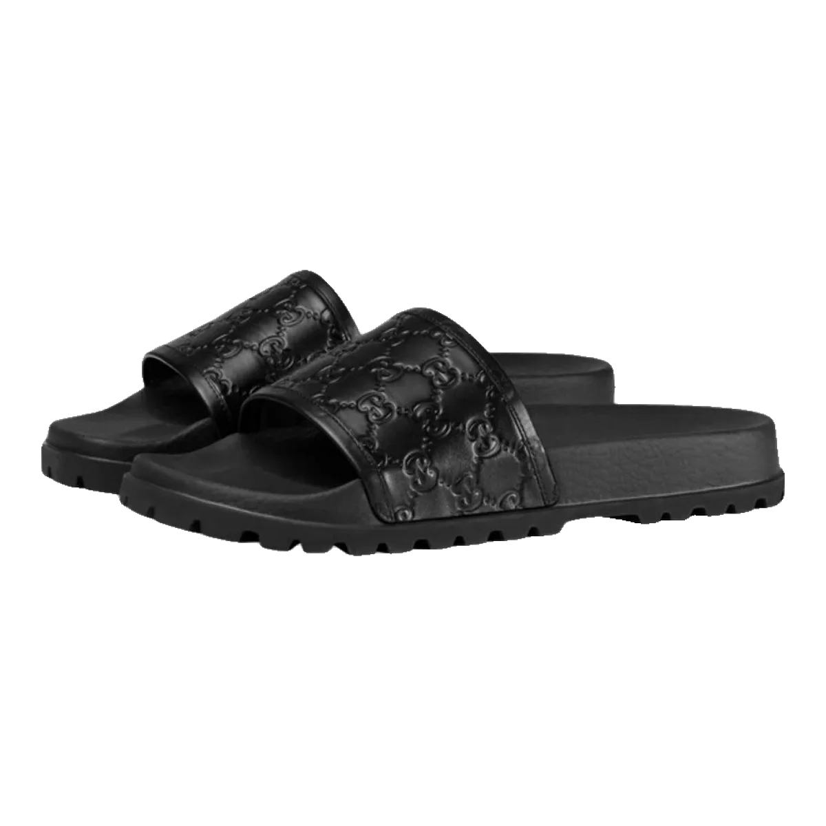 Gucci Black GG Slides