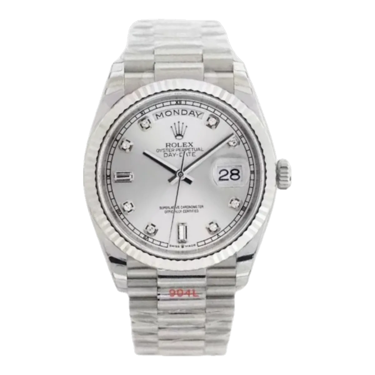 Rolex Day-Date Diamond Silver