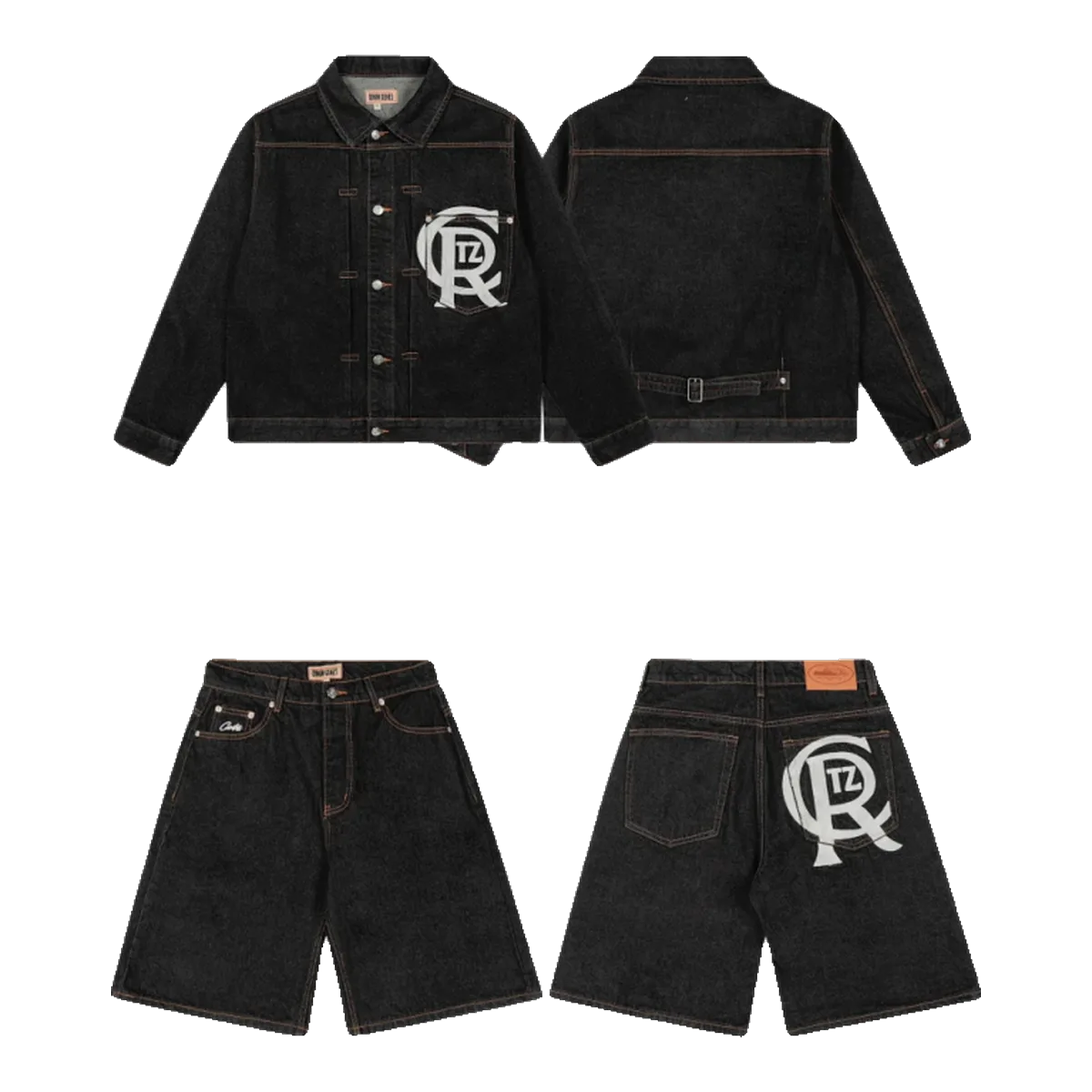 Corteiz Black Denim Set