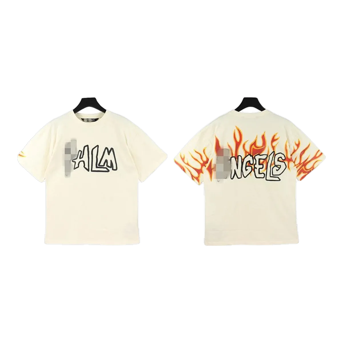 Palm Angels Flame T-Shirt Cream