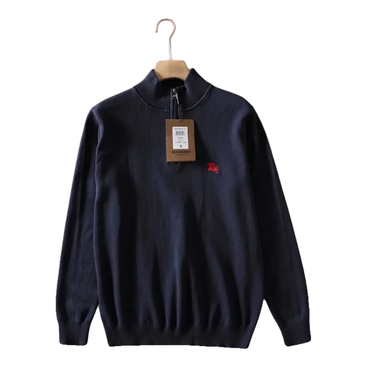 Burberry Navy Quarter-Zip Sweater
