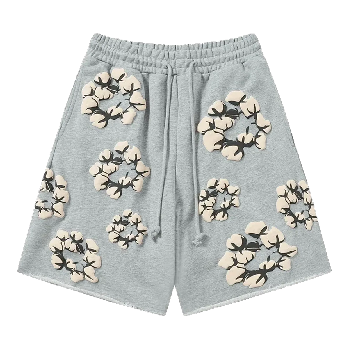 Denim Tears Grey Cotton Wreath Shorts