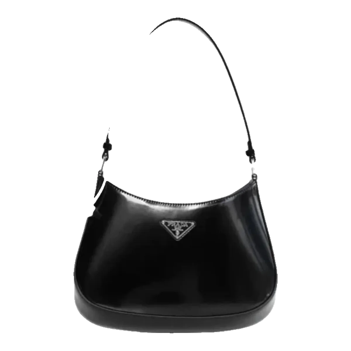 Prada Leather Hobo Bag Black