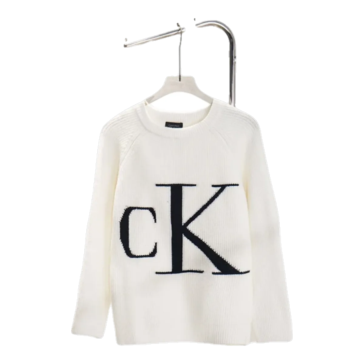 Calvin Klein White CK Logo Sweater