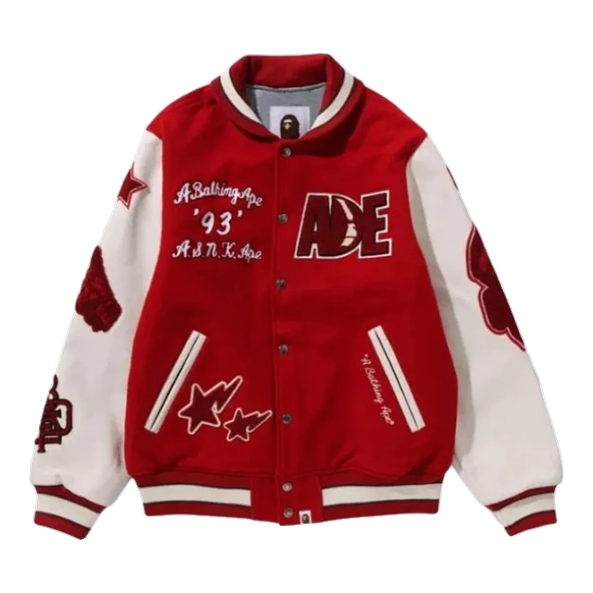 Bape Varsity Jacket Red