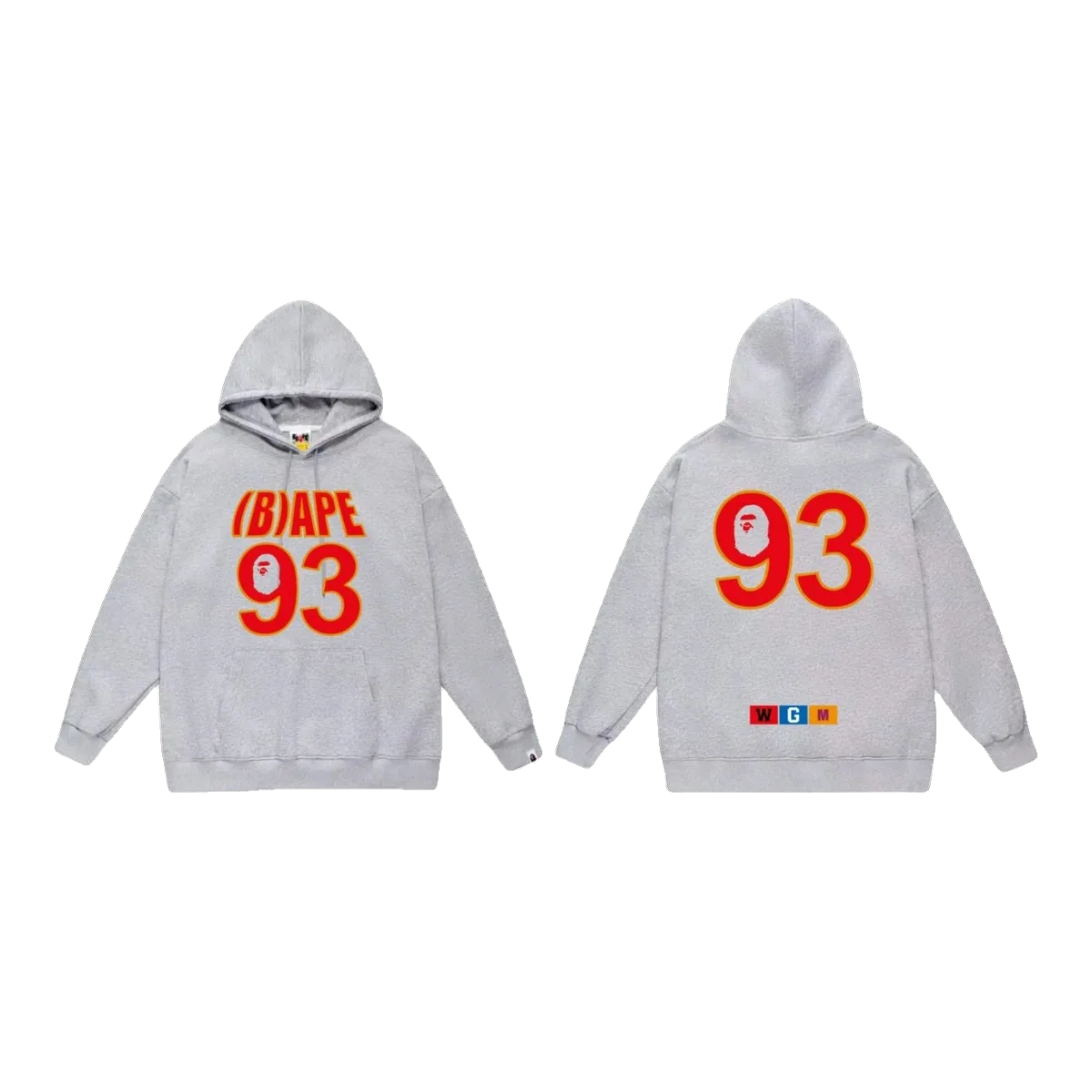 Bape Grey 93 Logo Hoodie