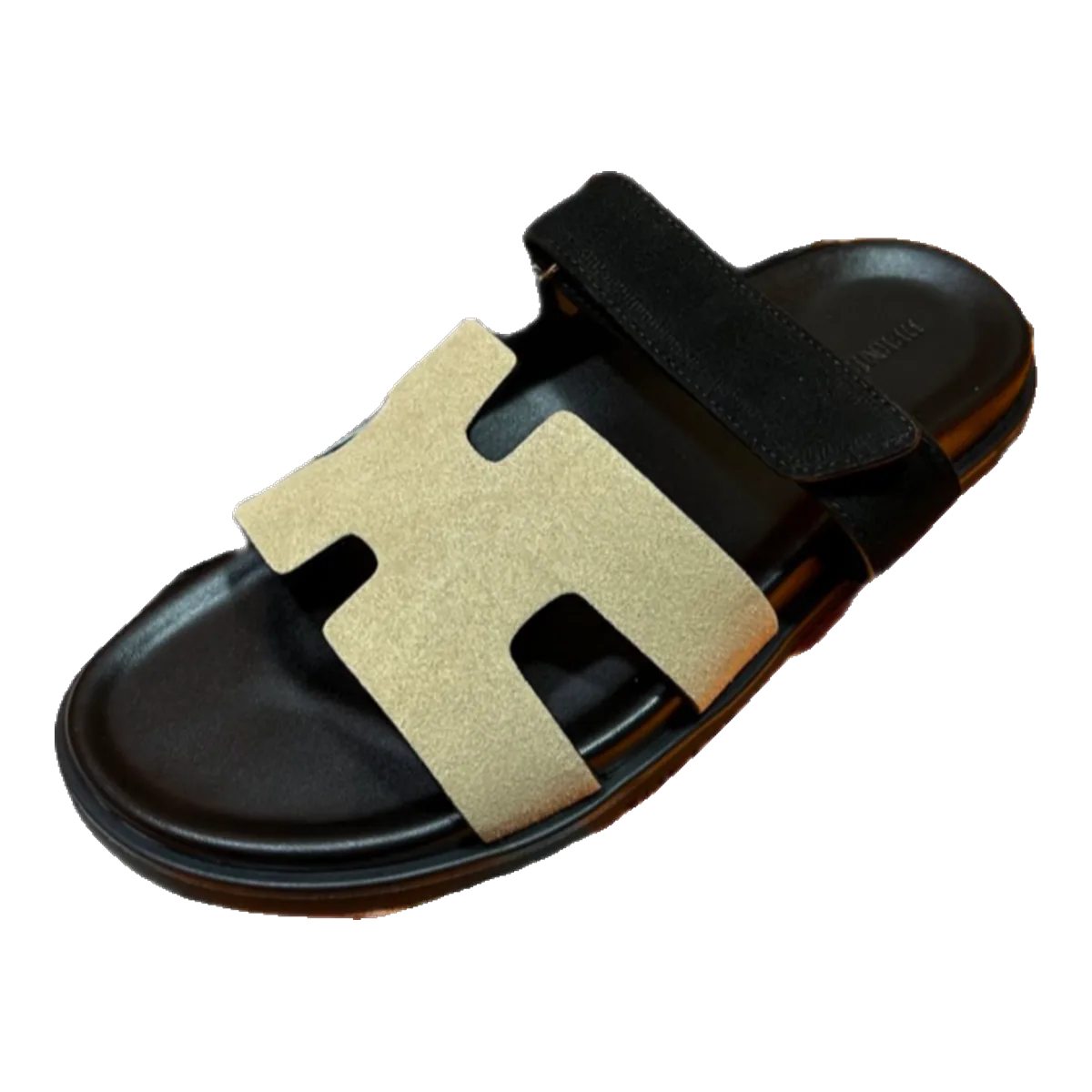 Hermes Chypre Suede Sandal Beige