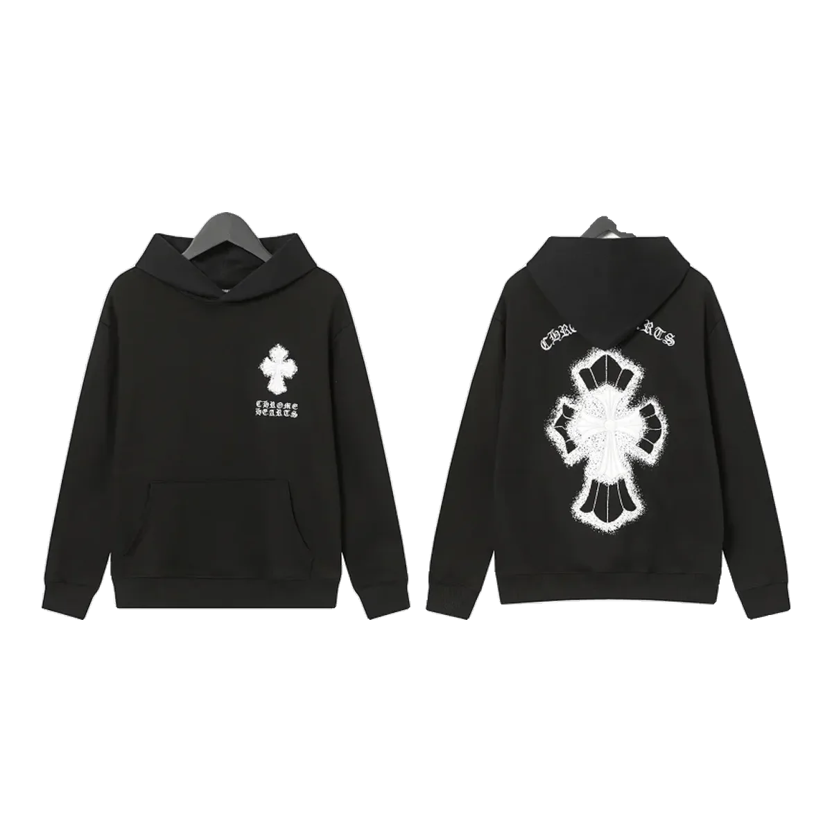Chrome Hearts Black Hoodie Cross