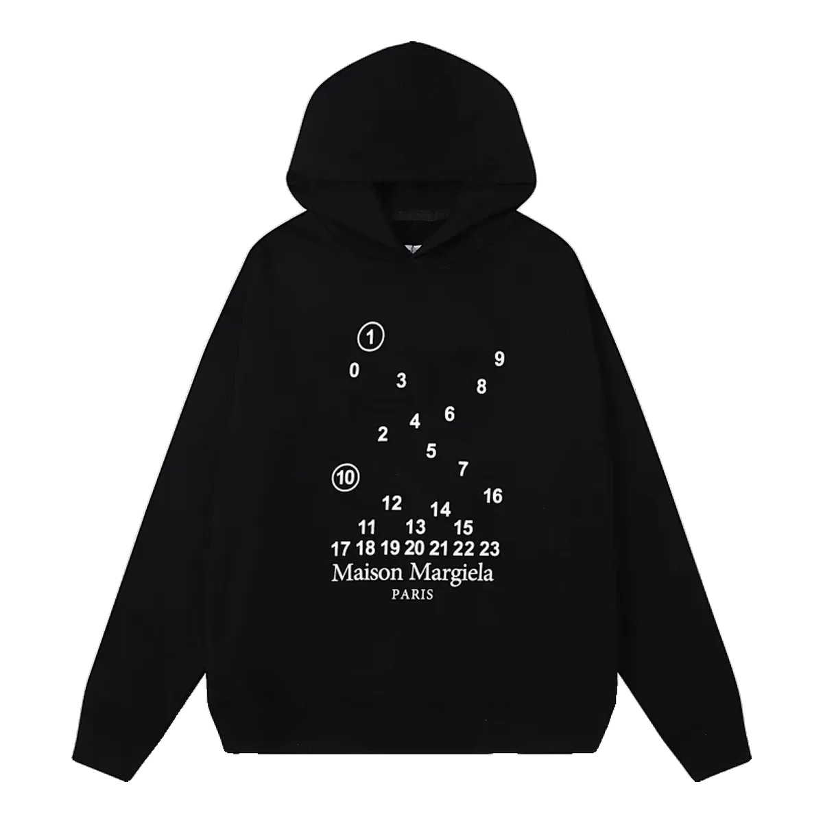 Maison Margiela Black Numbers Hoodie