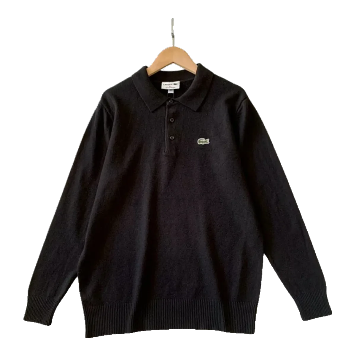 Lacoste Black Long Sleeve Polo