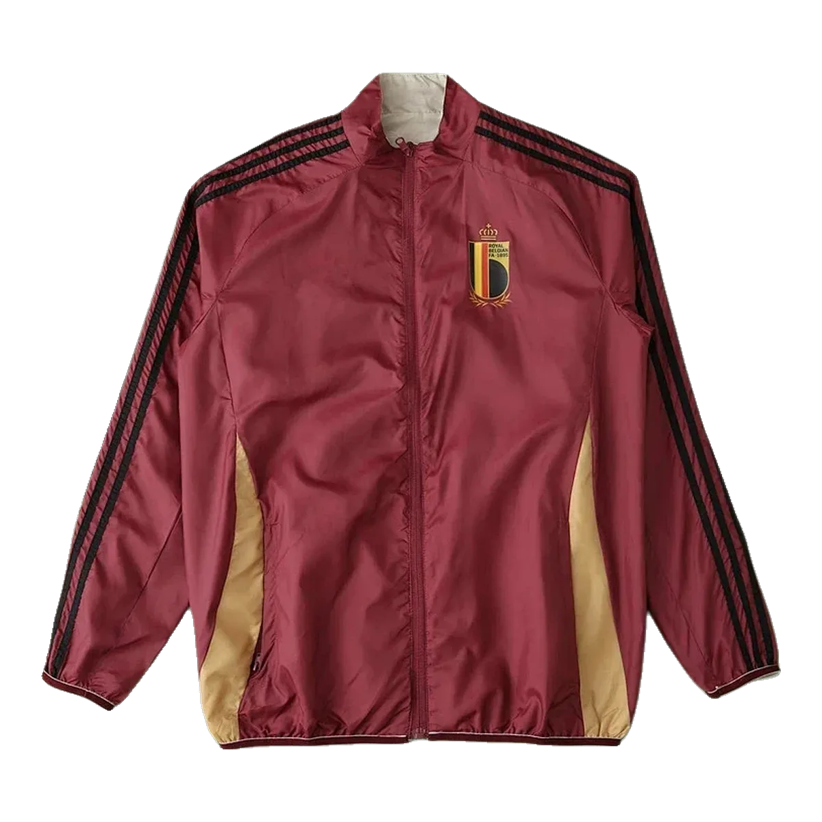 On Burgundy Windbreaker