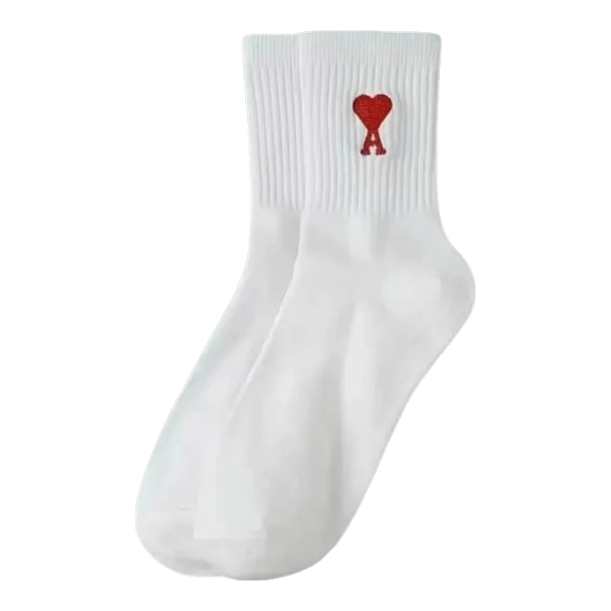 Ami White Heart Logo Socks