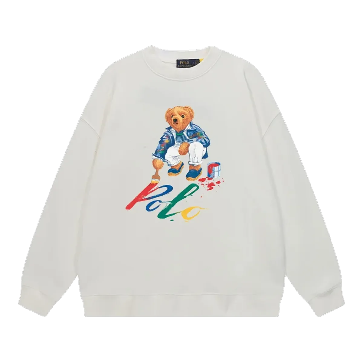 Ralph Lauren Polo Bear Hoodie White