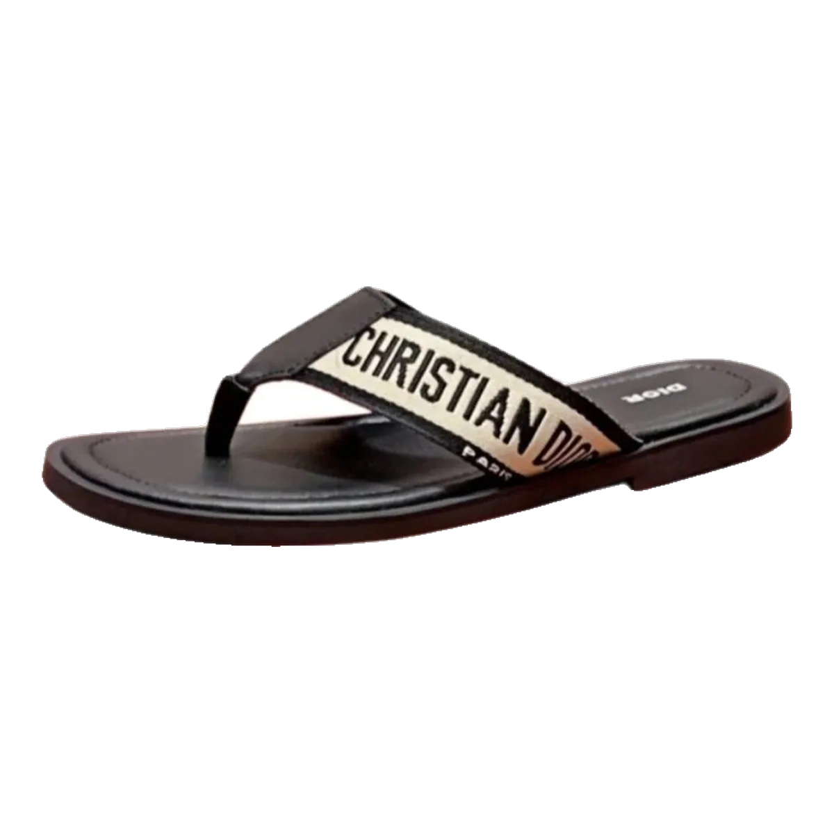 Dior Black Thong Sandals