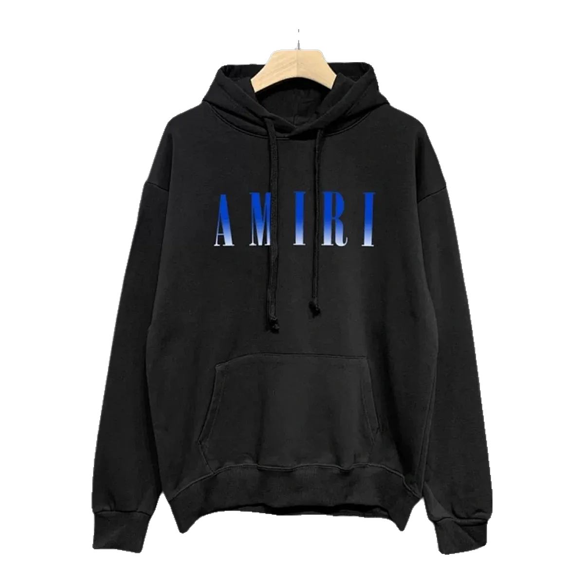 Amiri Black Blue Logo Hoodie