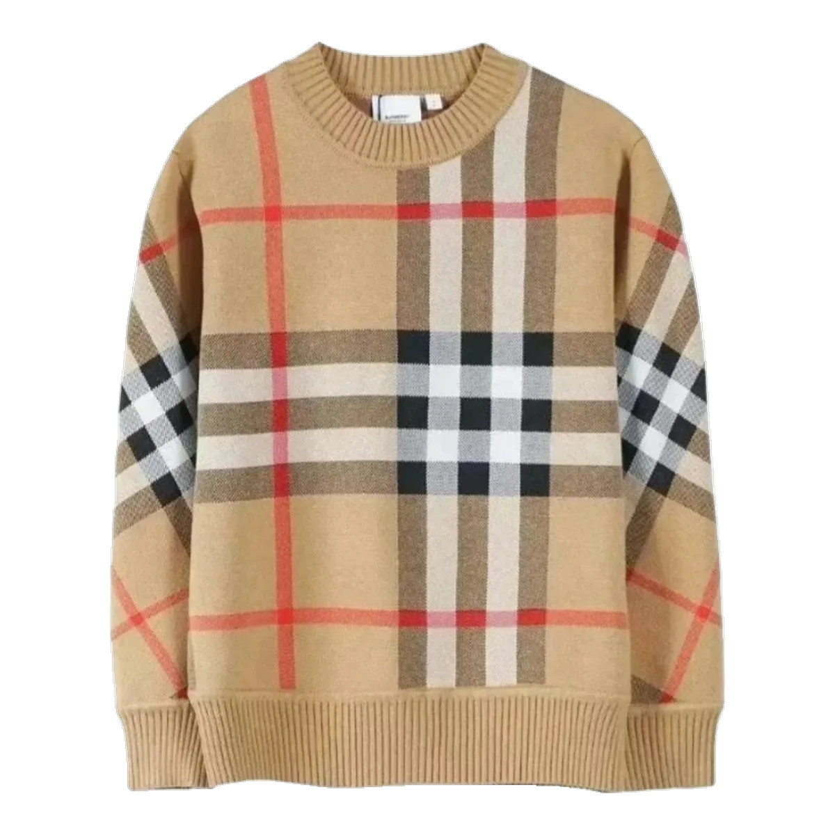 Burberry Check Sweater Beige