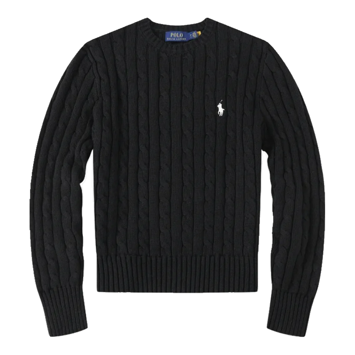 Ralph Lauren Black Cable Knit Sweater