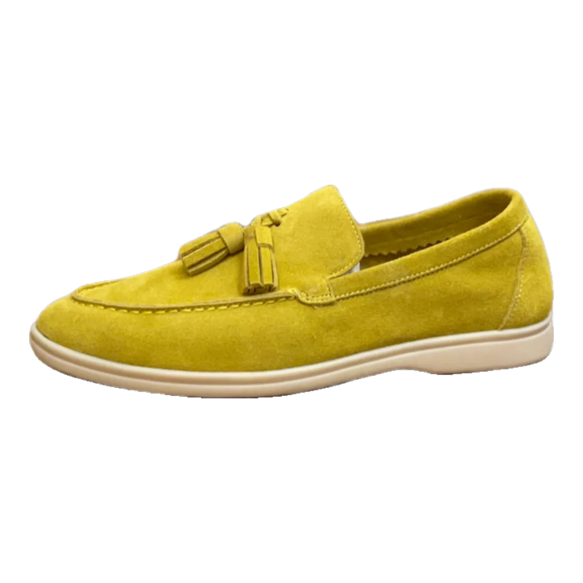 Loro Piana Yellow Suede Loafers